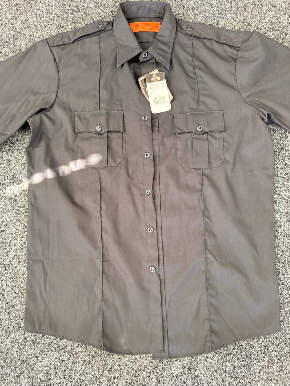 NWT Dickies Tactical Gray Button Up Short Sleeve
